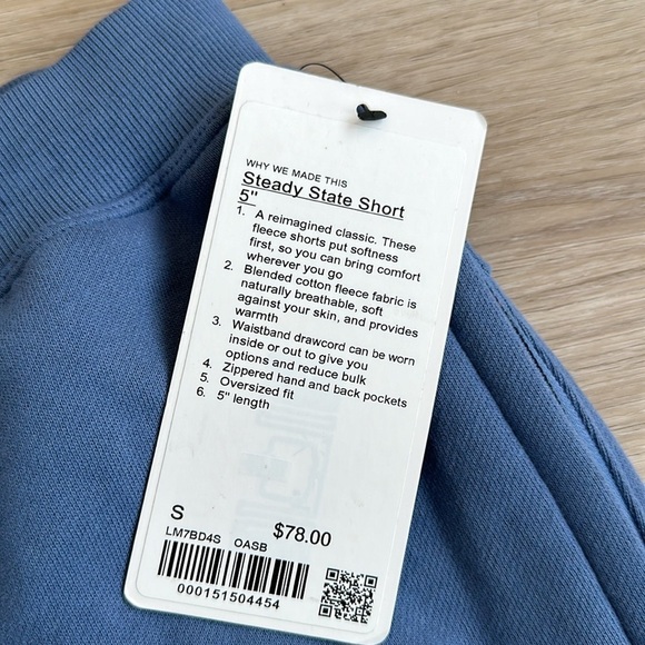 Lululemon Steady State Short 5" men size xs and small color oasis blue - Picture 6 of 9